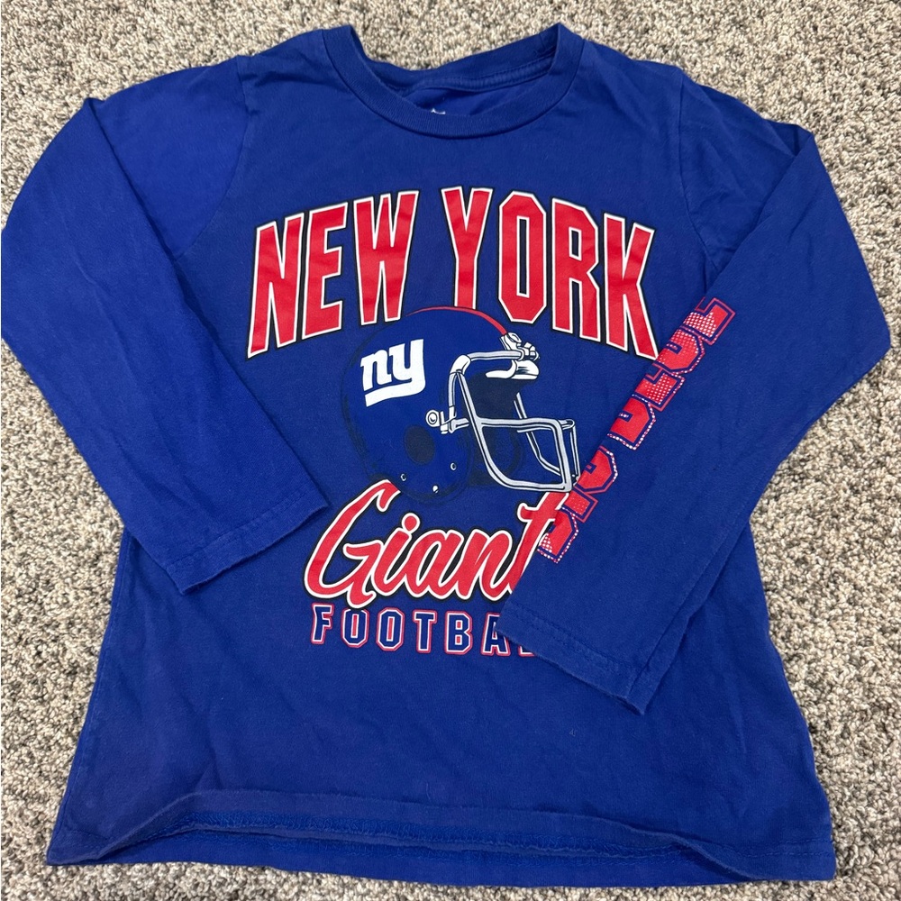 Kids Blue New York Giants Long Sleeve Shirt